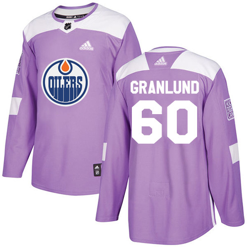 Adidas Edmonton Oilers #60 Markus Granlund Purple Authentic Fights Cancer Stitched Youth NHL Jersey->youth nhl jersey->Youth Jersey